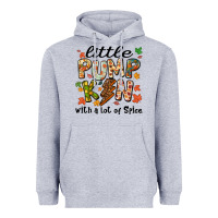 Heather Grey little pumpkin with a lot of spice Heavyweight Hoodie - MaliasSmallBusiness