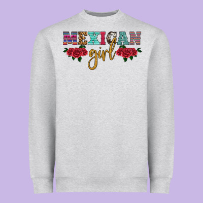 Mexican Girl Heavyweight Sweatshirt Designed By Hra Design Shop