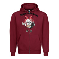 Burgundy boujee ballpark babe Zipper Hoodie - MaliasSmallBusiness