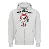 Dove Grey boujee ballpark babe Zipper Hoodie - MaliasSmallBusiness