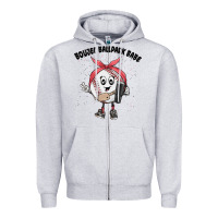 Heather Grey boujee ballpark babe Zipper Hoodie - MaliasSmallBusiness