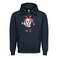 Navy boujee ballpark babe Zipper Hoodie - MaliasSmallBusiness