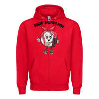 Red boujee ballpark babe Zipper Hoodie - MaliasSmallBusiness