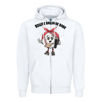 White boujee ballpark babe Zipper Hoodie - MaliasSmallBusiness