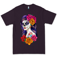 Plum sugar skull girl Premium Tee - RanaPortraitStore