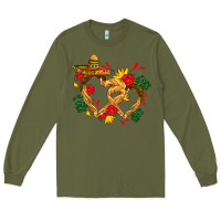 Army Green Churros with love and sombrero Long Sleeve Tee - AdoDesignShop