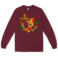 Burgundy Churros with love and sombrero Long Sleeve Tee - AdoDesignShop