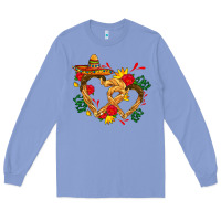 Colony Blue Churros with love and sombrero Long Sleeve Tee - AdoDesignShop