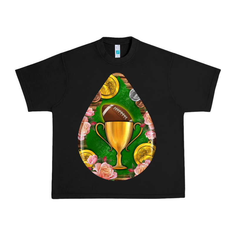 American Football And Western Roses Teardrop Urban Heavy Tee by BundleAndBundleShop | Teevron