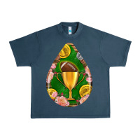 Midnight Navy american football and western roses teardrop Urban Heavy Tee - BundleAndBundleShop