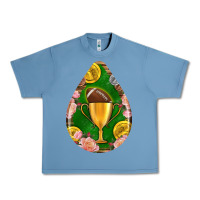Pebble Blue american football and western roses teardrop Urban Heavy Tee - BundleAndBundleShop