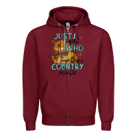 Burgundy just a girl who loves country music Zipper Hoodie - MaliasSmallBusiness