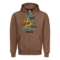 Chestnut just a girl who loves country music Zipper Hoodie - MaliasSmallBusiness