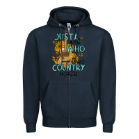 Navy just a girl who loves country music Zipper Hoodie - MaliasSmallBusiness