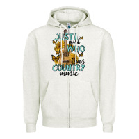 Oatmeal Heather just a girl who loves country music Zipper Hoodie - MaliasSmallBusiness