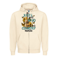 Sandshell just a girl who loves country music Zipper Hoodie - MaliasSmallBusiness
