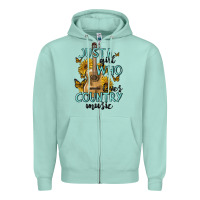 Seafoam just a girl who loves country music Zipper Hoodie - MaliasSmallBusiness