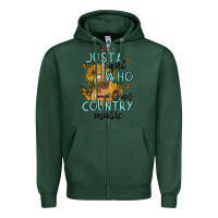 Sports Green just a girl who loves country music Zipper Hoodie - MaliasSmallBusiness