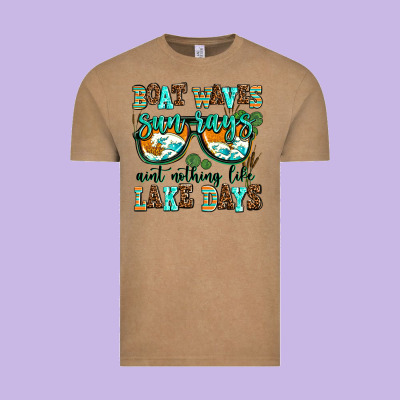 Boat Waves Sun Rays Aint Nothing Like Lake Days Vintage Tee Designed By Adodesignshop