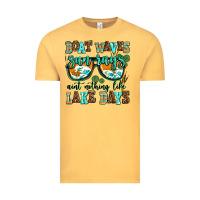 Vintage Mustard boat waves sun rays aint nothing like lake days Vintage Tee - AdoDesignShop