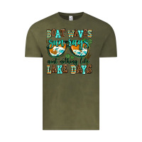 Vintage Olive boat waves sun rays aint nothing like lake days Vintage Tee - AdoDesignShop