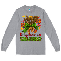 Heather Grey Te Gueiro un churro Long Sleeve Tee - AdoDesignShop