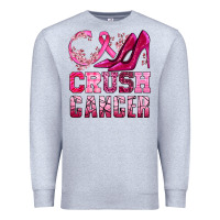 Heather Grey crush cancer high heels bbs Premium Sweatshirt - BundleAndBundleShop