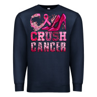 Navy crush cancer high heels bbs Premium Sweatshirt - BundleAndBundleShop