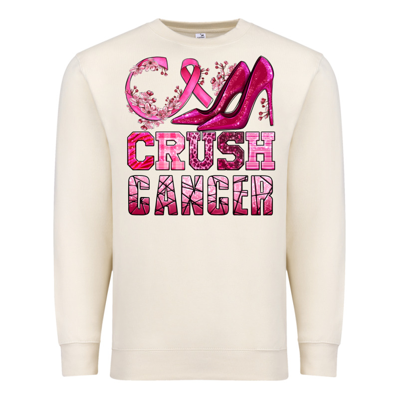 Crush Cancer High Heels Bbs Premium Sweatshirt by BundleAndBundleShop | Teevron