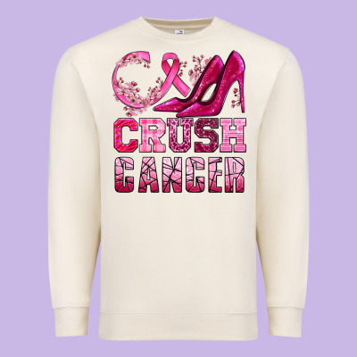 Crush Cancer High Heels Bbs Premium Sweatshirt Designed By Bundleandbundleshop