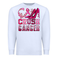 White crush cancer high heels bbs Premium Sweatshirt - BundleAndBundleShop