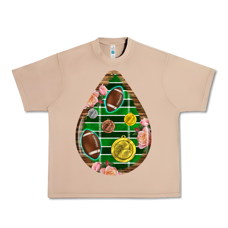 American Football And Western Roses Teardrop Urban Heavy Tee by BundleAndBundleShop | Teevron