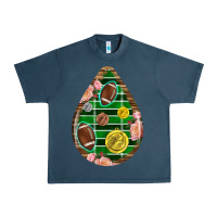 Midnight Navy american football and western roses teardrop Urban Heavy Tee - BundleAndBundleShop