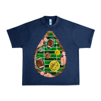 Navy american football and western roses teardrop Urban Heavy Tee - BundleAndBundleShop
