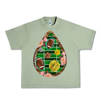 Oil Green american football and western roses teardrop Urban Heavy Tee - BundleAndBundleShop