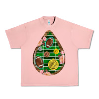 Salmon american football and western roses teardrop Urban Heavy Tee - BundleAndBundleShop