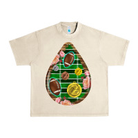 Sandshell american football and western roses teardrop Urban Heavy Tee - BundleAndBundleShop