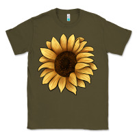Army Green sunflower Classic Tee - JahusDesignShop