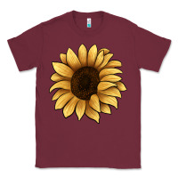 Burgundy sunflower Classic Tee - JahusDesignShop
