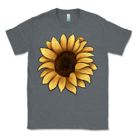 Charcoal Heather sunflower Classic Tee - JahusDesignShop