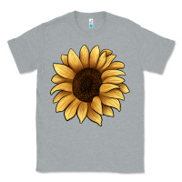 Heather Grey sunflower Classic Tee - JahusDesignShop