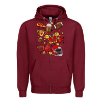 Burgundy i'm a hot mess, always stressed,and proudly a foot Zipper Hoodie - MaliasSmallBusiness