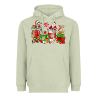 Matcha Santa coffee cups Heavyweight Hoodie - NancyCooperArtShop