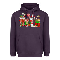 Plum Santa coffee cups Heavyweight Hoodie - NancyCooperArtShop