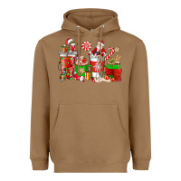 Toasted Coconut Santa coffee cups Heavyweight Hoodie - NancyCooperArtShop