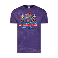 Cloud Purple American truck gnomes Vintage Tee - AdoDesignShop