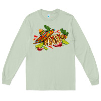 Matcha mexican elote corn sombrero lime and  cactus Long Sleeve Tee - AdoDesignShop