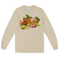 Mushroom mexican elote corn sombrero lime and  cactus Long Sleeve Tee - AdoDesignShop