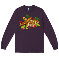 Mexican Elote Corn Sombrero Lime And  Cactus Long Sleeve Tee | Teevron