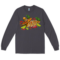 Smoke mexican elote corn sombrero lime and  cactus Long Sleeve Tee - AdoDesignShop